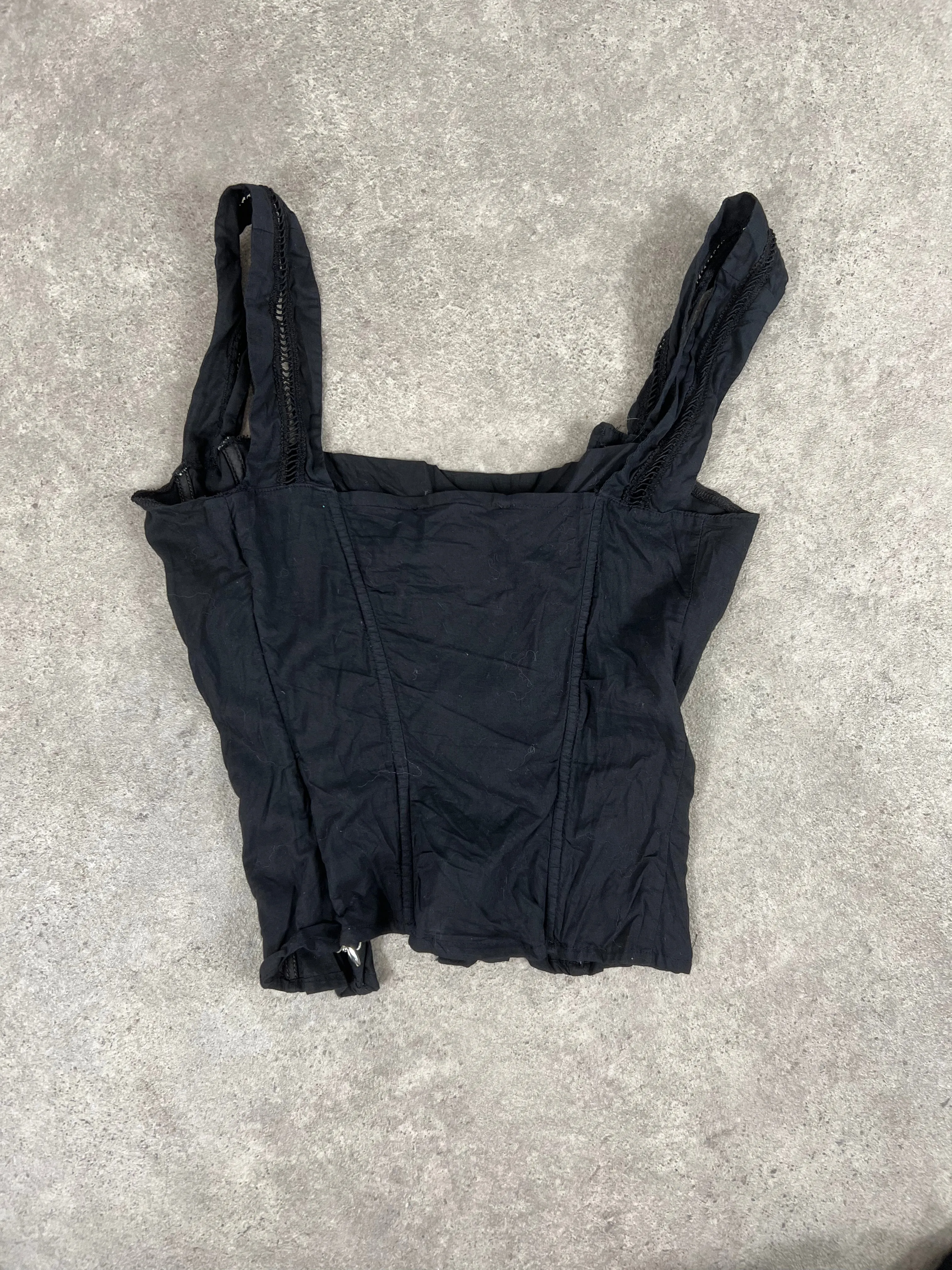 90s Black Structured Top