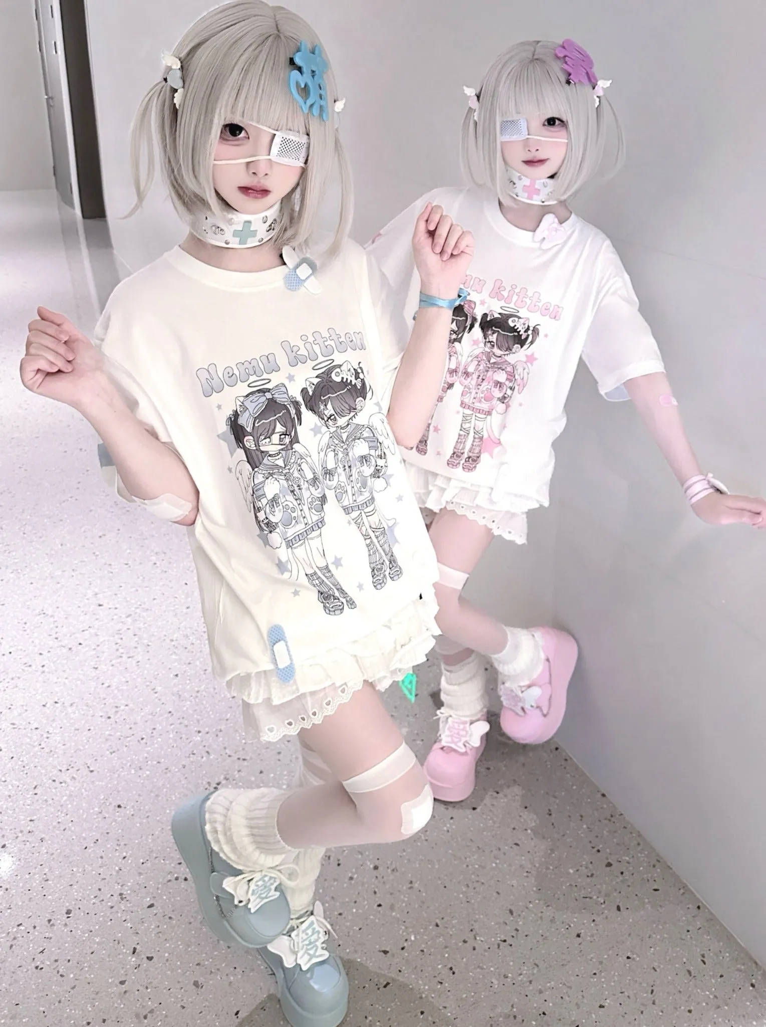 Angel Tops Neighborhood Illustration Twins Girl