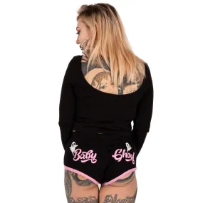 Baby Ghoul Pink Trim Dolphin Hot Shorts