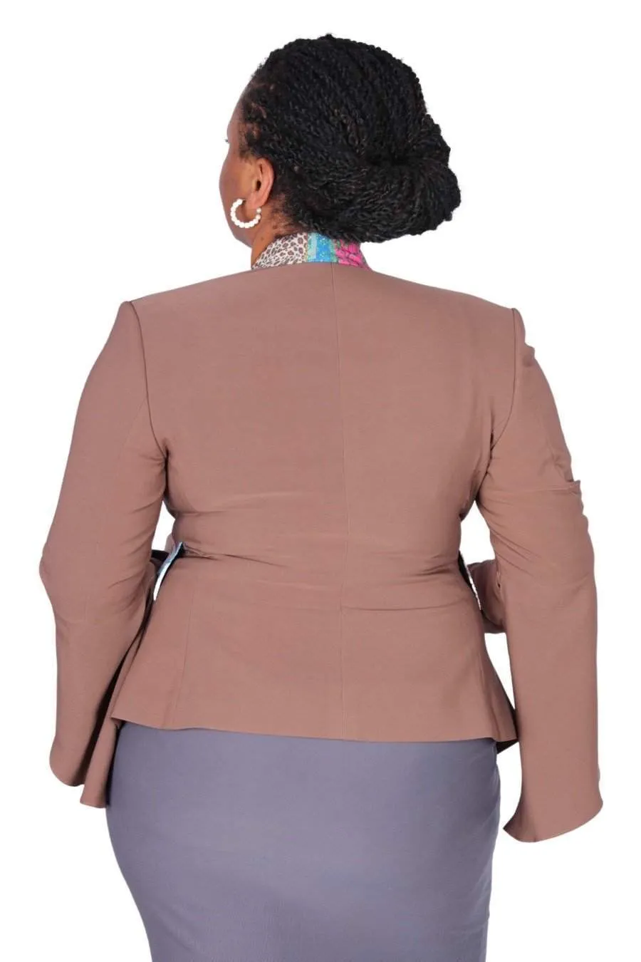 Brown African Business Ladies Jacket