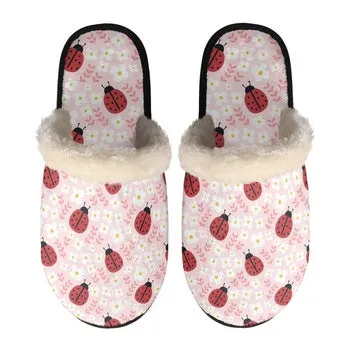 Fruit Print on Demand Artwork Women's Fur Lined House Slippers