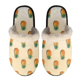 Fruit Print on Demand Artwork Women's Fur Lined House Slippers