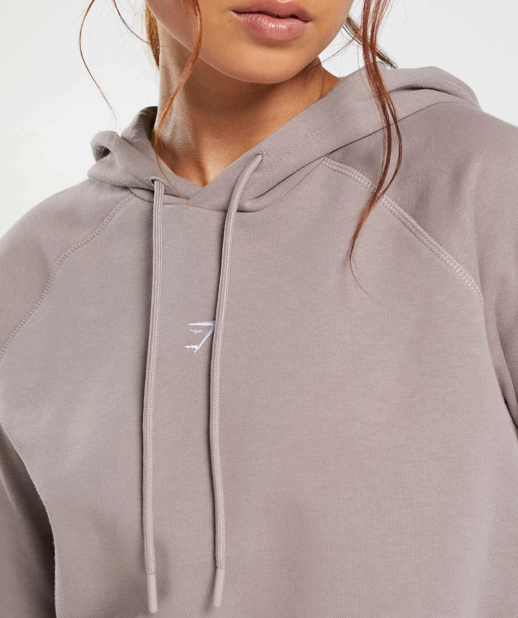 Gymshark Training Crop Hoodie - Washed Mauve
