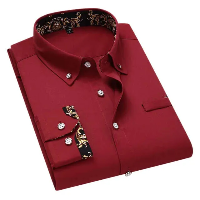 Men's Classic Long-Sleeve Formal Shirt