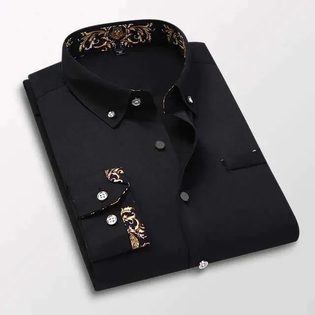 Men's Classic Long-Sleeve Formal Shirt
