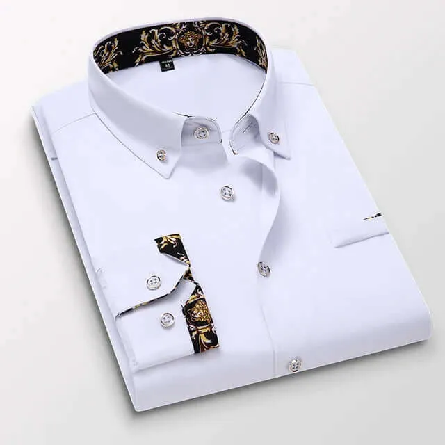 Men's Classic Long-Sleeve Formal Shirt