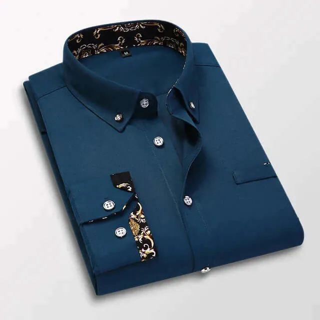 Men's Classic Long-Sleeve Formal Shirt