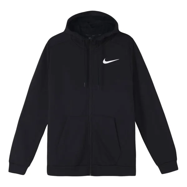 Men's Nike DRI-FIT Zipper Training Sweatshirt Black, black