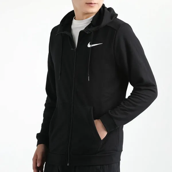 Men's Nike DRI-FIT Zipper Training Sweatshirt Black, black