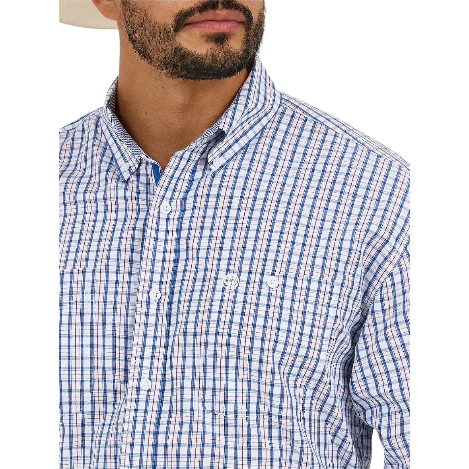 Men's Wrangler George Strait™ Long Sleeve Button Down Two Pocket Shirt 112365402