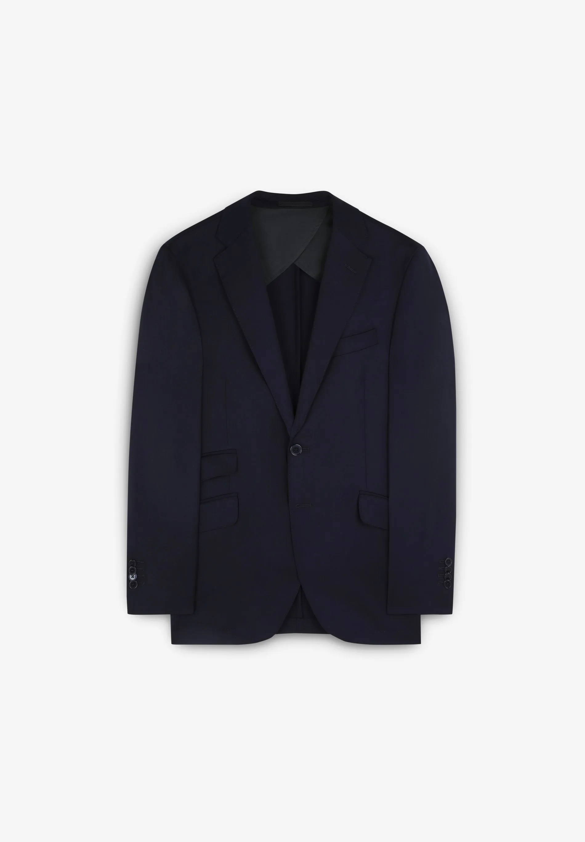 NAVY BLUE TEXTURED SUIT WITH POCKETS