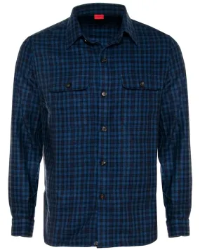 Navy Gingham Overshirt