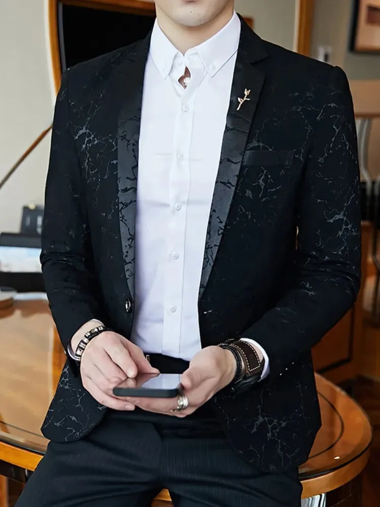 New Arrival Mens Blazer Jacket Suit Wedding Prom Party Slim Fit Smart Casual Suit Men Jacket Hosting Stage Club Men Suit Jacket
