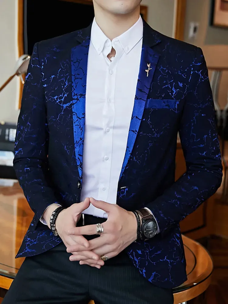 New Arrival Mens Blazer Jacket Suit Wedding Prom Party Slim Fit Smart Casual Suit Men Jacket Hosting Stage Club Men Suit Jacket