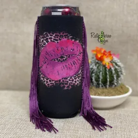 PINK & PURPLE LIPS SLIM KOOZIE