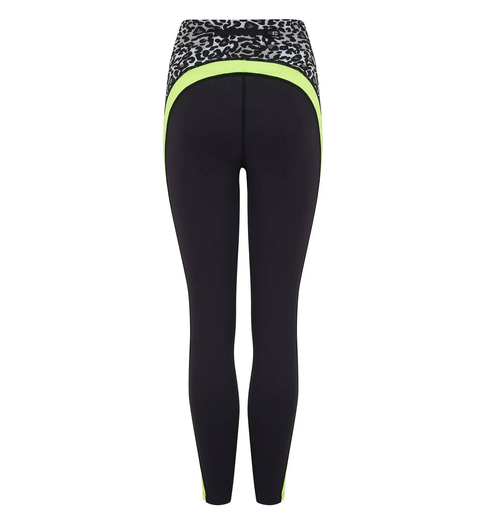 Pour Moi Energy Panelled Full Length Sports Legging (97154) - Leopard/Lime