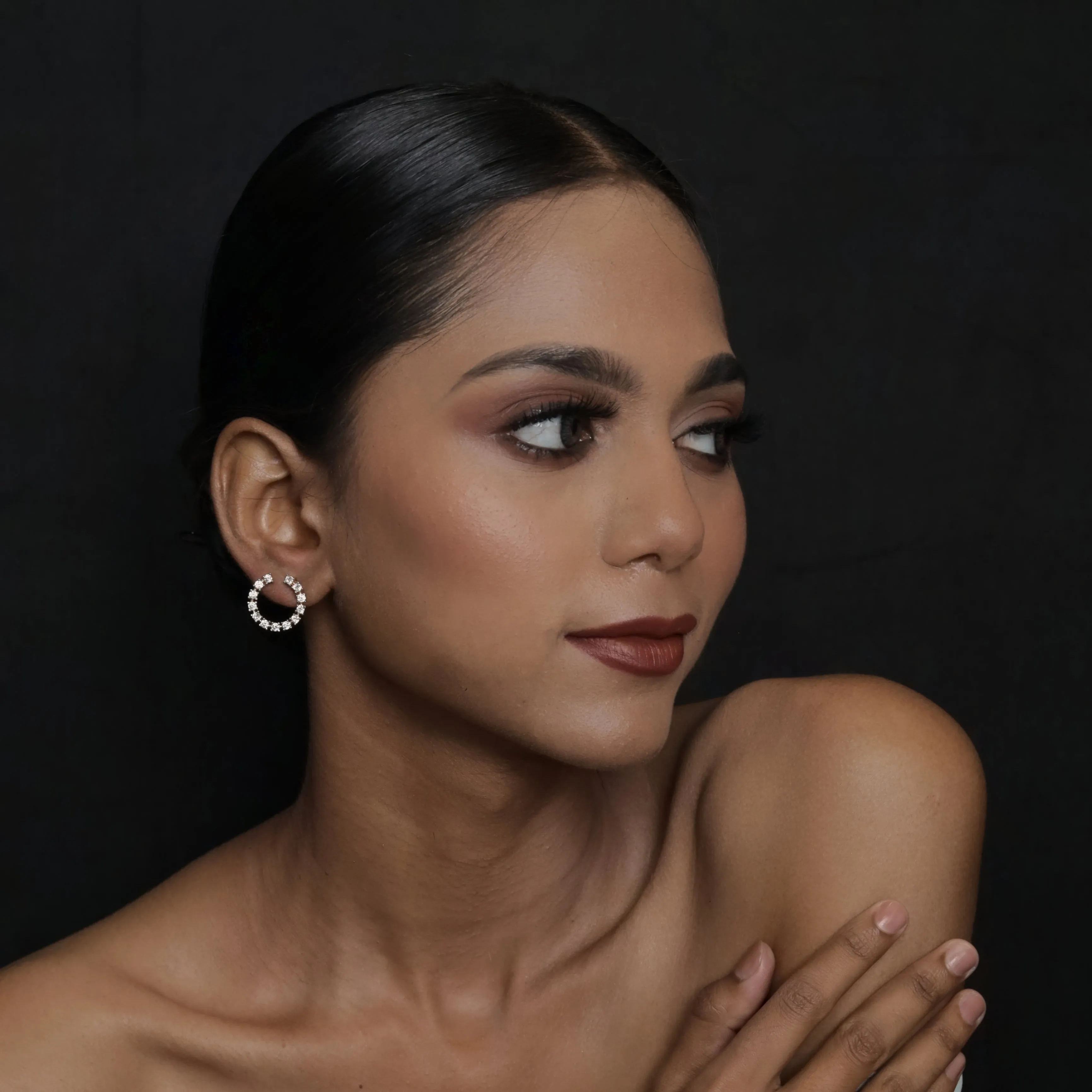 Tops/Studs Zircon/AD Earring 8592-08