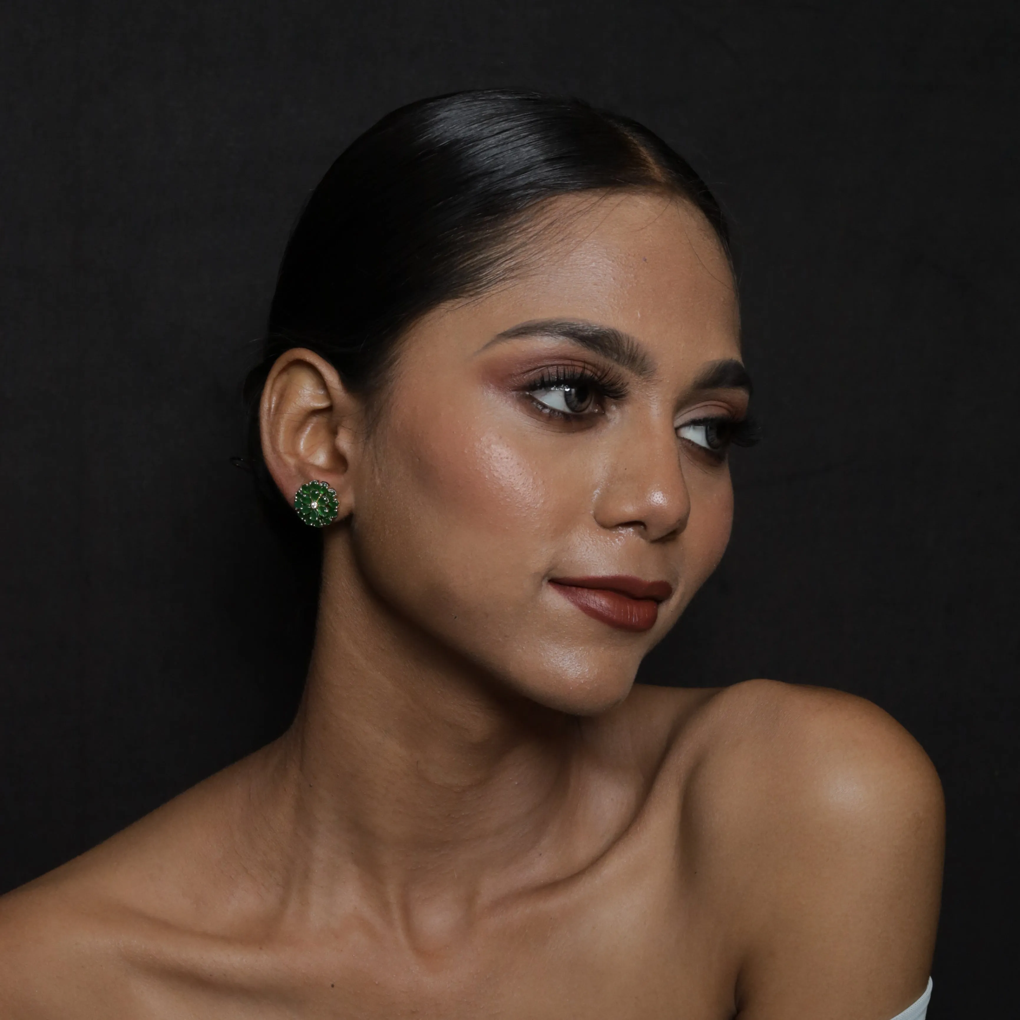 Tops/Studs Zircon/AD Earring 8597-08