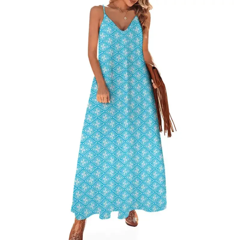 Twirl  in Our Flowing Sleeveless Boho Maxi Dress