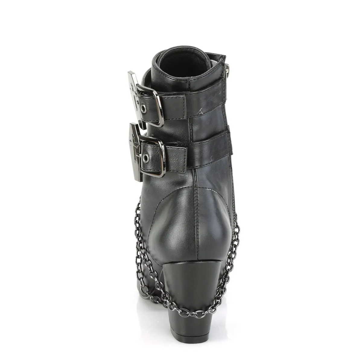 Vivika 128 Goth Granny Boots Coffin Buckles - Demonia Direct